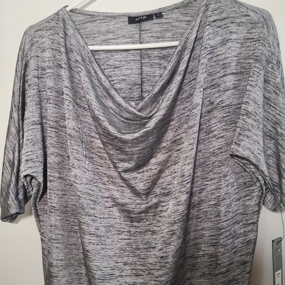 Apt. 9 Essential Dolman Drape Neck Gray